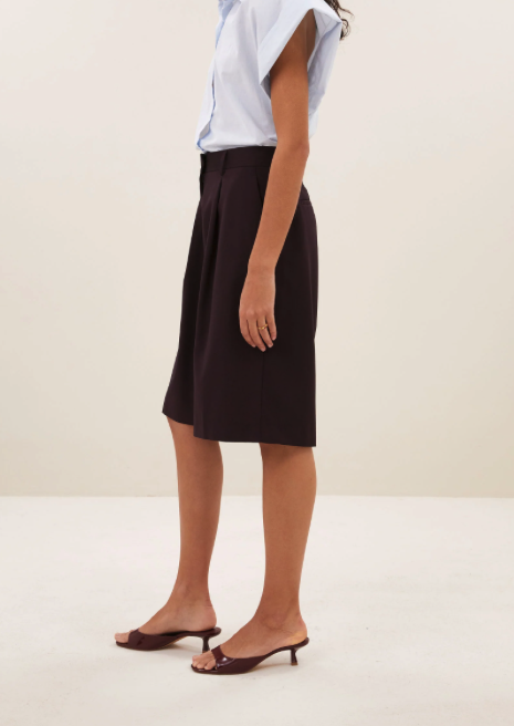 By-Bar Dark Wine Finn Bermuda Shorts Damen dunkelrot